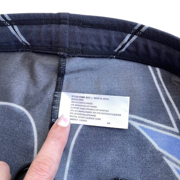 🏃‍♂️ CW-X Stabilyx Running Leggings L Blue Black Compression Spandex - Picture 7 of 9